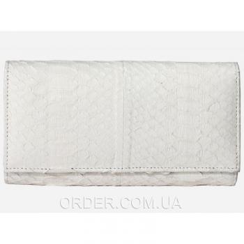 Женский кошелек из кожи питона (PT 53 White)