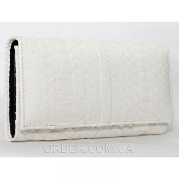 Женский кошелек из кожи питона (PT 53 White)