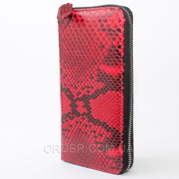 Женский кошелек из кожи питона (PT 11 EX Red)