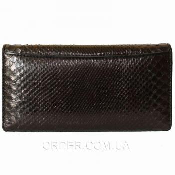 Женский кошелек из кожи питона (PT 52 Black)