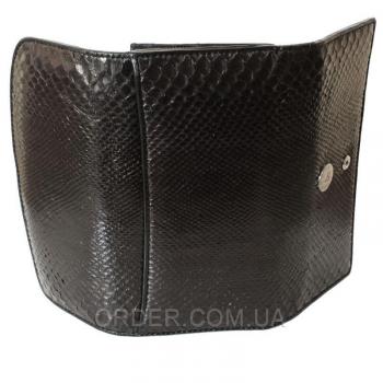 Женский кошелек из кожи питона (PT 52 Black)