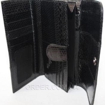 Женский кошелек из кожи морской змеи (SN 52 Black)