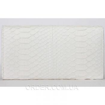 Женский кошелек из кожи питона (PT 53 White)