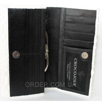 Женский кошелек из кожи питона (PT 53 White)