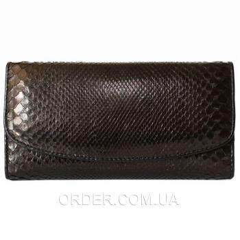 Женский кошелек из кожи питона (PT 52 Black)
