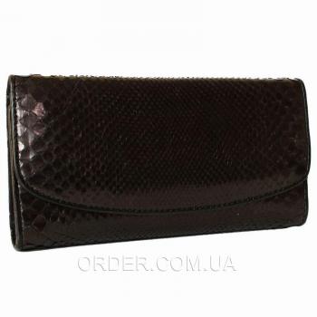 Женский кошелек из кожи питона (PT 52 Black)