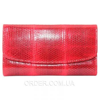 Женский кошелек из кожи морской змеи (SN 52 Fire Red)