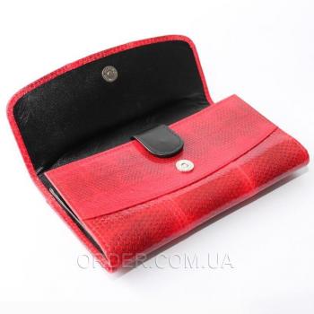 Женский кошелек из кожи морской змеи (SN 52 Fire Red)