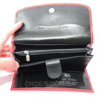 Женский кошелек из кожи морской змеи (SN 52 Fire Red)