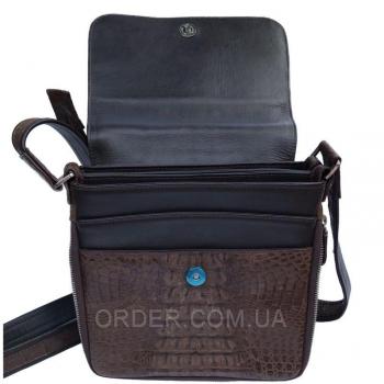 Мужская сумка из кожи крокодила (DCM 1608 Brown)