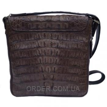 Мужская сумка из кожи крокодила (DCM 1608 Brown)