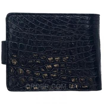 Мужское портмоне из кожи крокодила (ALM 03-3 B Black)