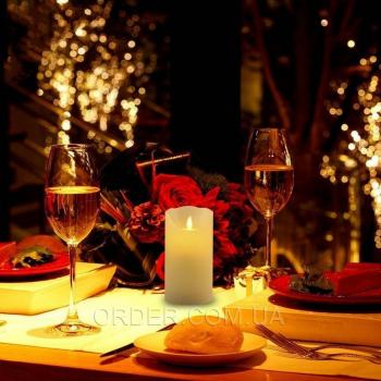 Светодиодные свечи с имитацией пламени и пультом ДУ (набор 3 шт.)