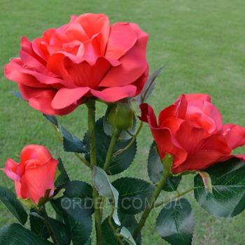 Светодиодный светильник на солнечной батарее Rose red