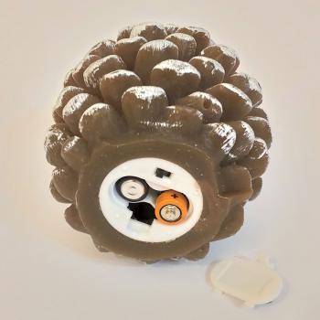 Светодиодная свеча с имитацией пламени и пультом ДУ "шишка"